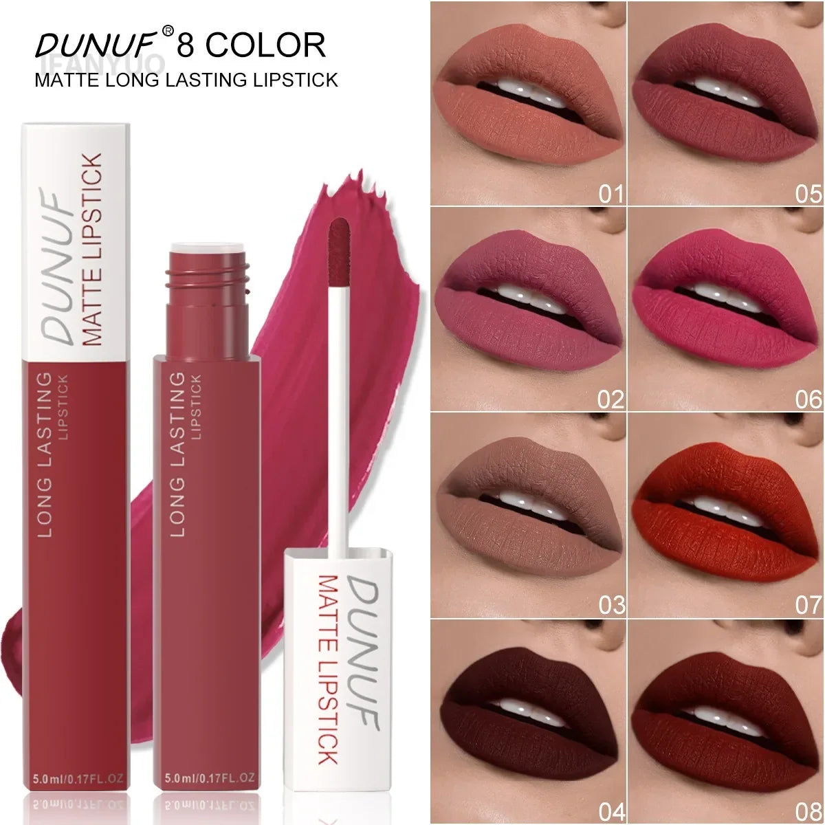 Blushimmer dark purple liquid lipstick with matte velvet finish, waterproof, long-lasting, resistant to fading, non-stick lip gloss.