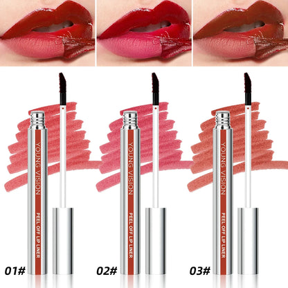 YOUNG VISION Tear-Off Lip Liner Peel-Off Lip Liner Matte Smudge-Free Hook & Loop Lip Pencil Makeup Pencil 3 color