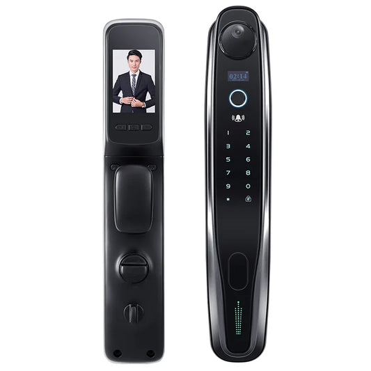 Smart digital password electronic lock 3D face recognition Smart door lock with camera