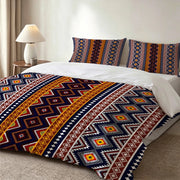 High-Definition Digital Printed Bedding Set, Ethnic Style Geometric Pattern Duvet Cover Set, Large Floral Print Duvet Cover Set, Includes 1 Duvet Cover + 2 Pillowcases, Suitable for Bedroom, Guest Room, Home Decoration, Polye
