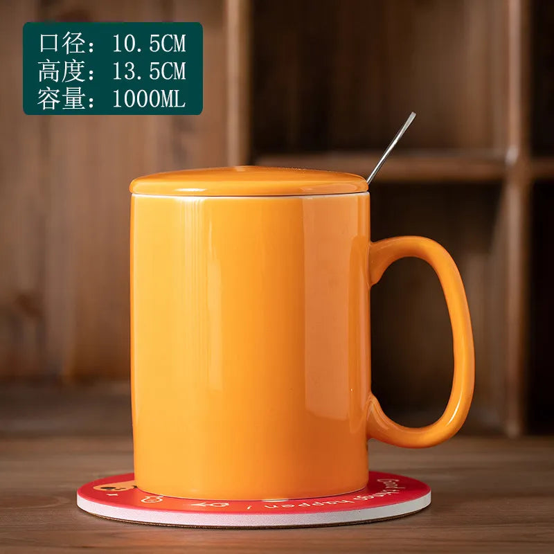 Creative Ceramic Mug Super Large Capacity Coffee Milk Mugs Handle Cup Ceramic Cup 1000ml/1300ml Large Capacity Water Cups