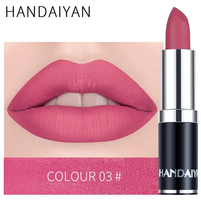 Blushimmer Handaiyan 12-color matte velvet lipstick set featuring long-lasting, waterproof, non-stick cup design with vibrant lipstick shades
