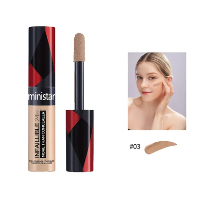 Blushimmer full coverage concealer in a compact, waterproof and sweat-proof formula for flawless skin makeup.