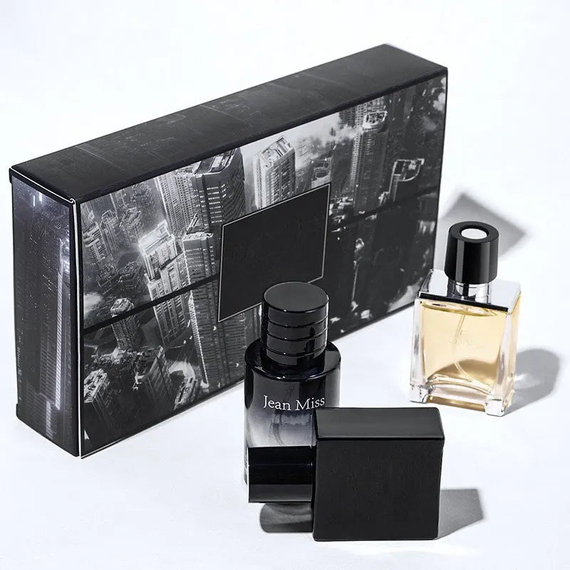Blushimmer men's perfume gift set with three 30ml bottles featuring long-lasting floral and fruity cologne scent.