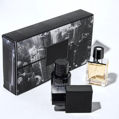 Blushimmer men's perfume gift set with three 30ml bottles featuring long-lasting floral and fruity cologne scent.