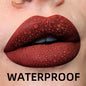 Blushimmer matte velvet lip gloss in nude and red shades, waterproof liquid lipstick with black lips tint, glossy cosmetic finish