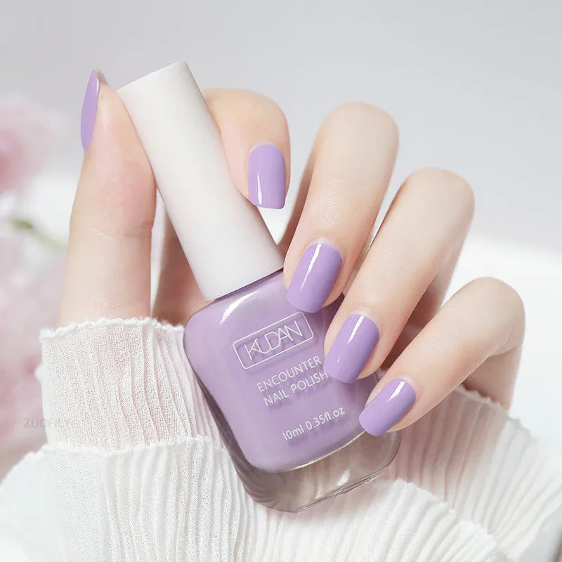 Blushimmer 10ml water-based nail polish in vibrant colors, quick-drying, long-lasting semi-permanent varnish for DIY manicures.