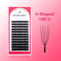 Blushimmer MASSCAKU U-shaped 3D 4D 5D eyelash extensions with C and D curls, natural mink false eyelashes, premade fan volume lashes