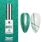 Blushimmer 5ML metallic gold and silver gel nail polish with chrome mirror finish, semi-permanent UV LED French nail gel.