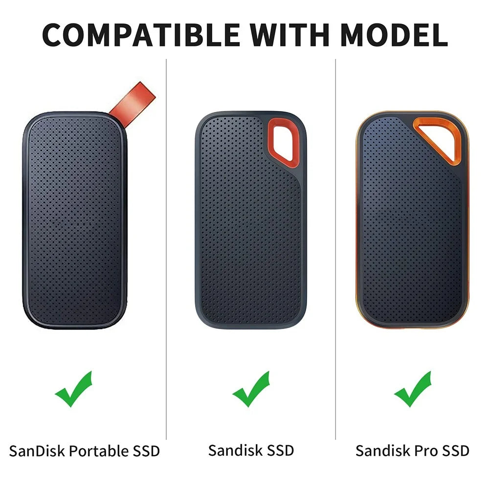 Hard Storage Box Portable Anti-Scratch Hard Drive Storage Holder Protective Cover Universal External SSD 1TB/2TB/4TB Storage Bag