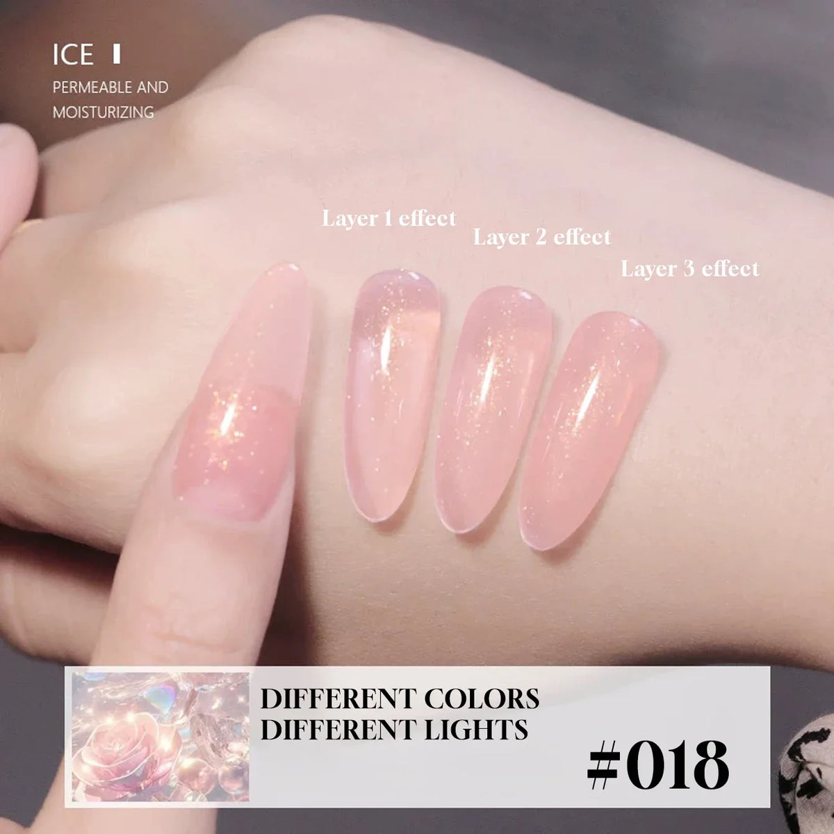 Blushimmer Mianel 12ML Japanese-style fairy gel nail polish in white, pink, nude, and clear shades for summer nails.