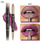 2 IN 1 Lip Liner Waterproof Nude Matte Lipstick Pencil Sexy Red Long Lasting Double Ended Lipliner Makeup Cosmetics For Women