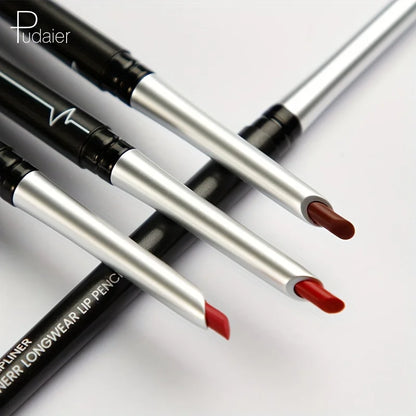Blushimmer waterproof matte lipliner pencil in red with long-lasting, moisturizing, non-stick lipstick for defined lips.