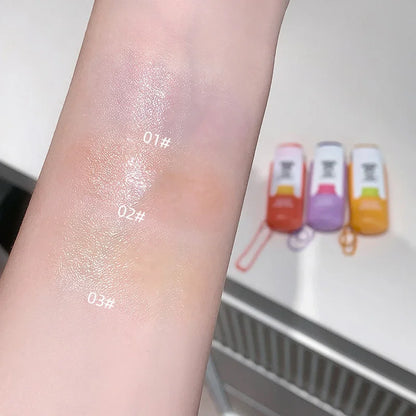 Blushimmer Gegebear moisturizing lip balm in clear, lightweight formula for hydration, repair, and a refreshing, non-sticky finish.