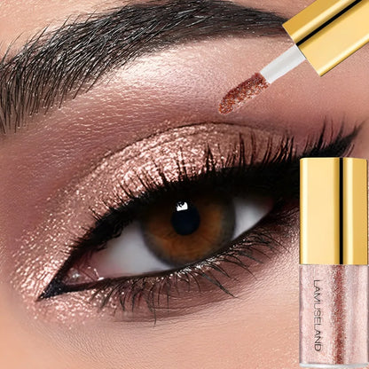 Pearly Liquid Eyeshadow Makeup Natural Smokey Silver Shimmer Glitter Diamond Shadows For Eyelids Waterproof Beauty Highlighter
