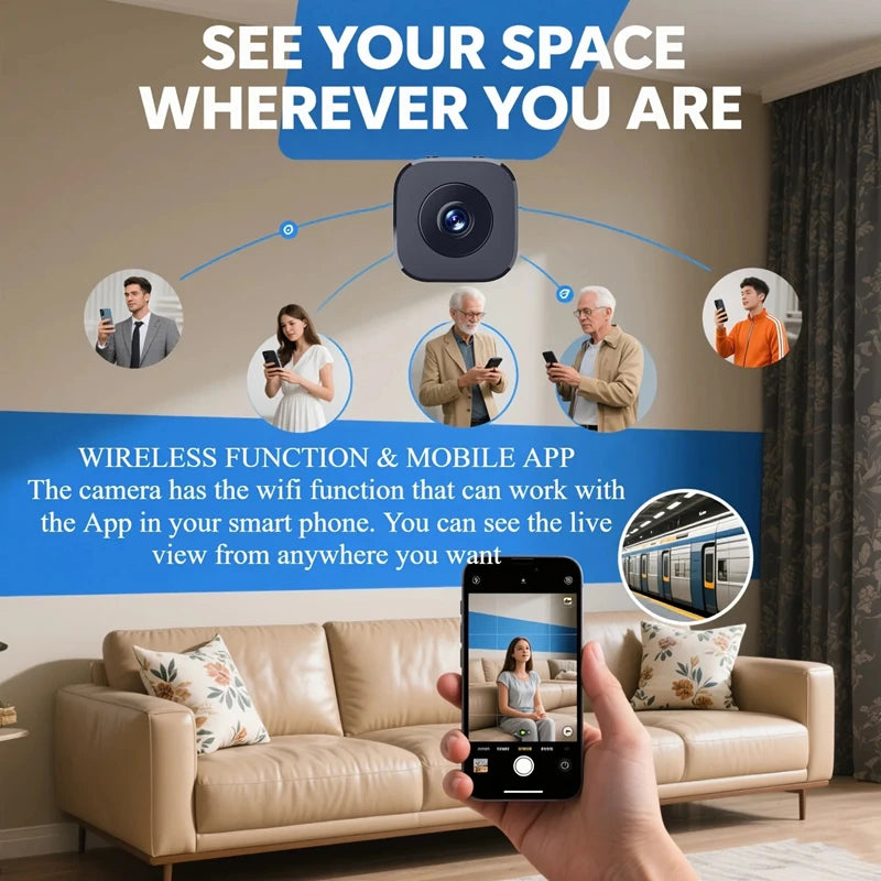 New 4K HD Mini Security Camera 6K Full HD WiFi Surveillance With 2 Way Audio Motion Detection Infrared Night Vision Securit