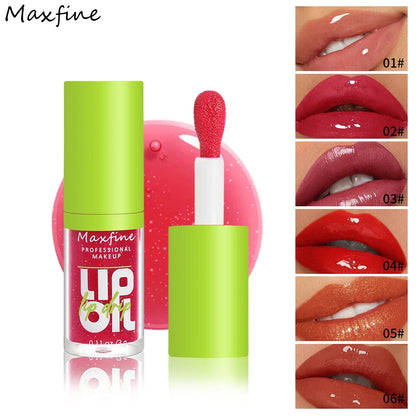 Blushimmer 6-tone moisturizing luminous lip gloss oil in transparent 3g liquid, glossy and shiny lip product.