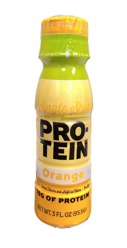 AmBari Nutrition protein shot with 15g of protein in a small, portable drink bottle, perfect for quick protein intake.