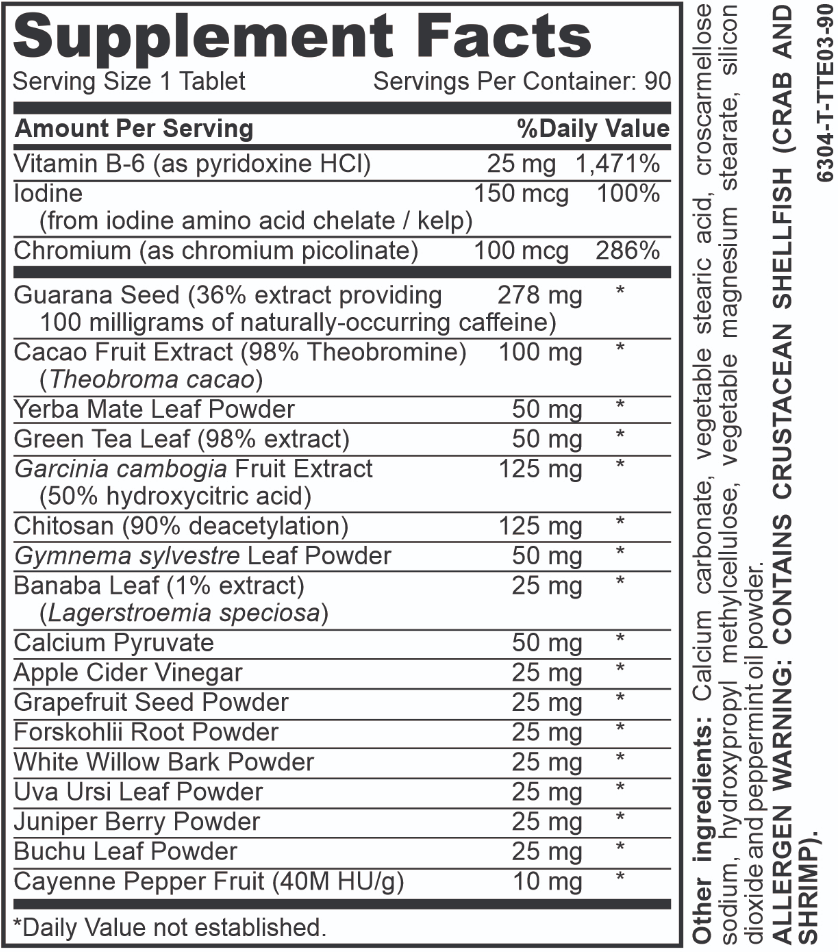 AmBari Nutrition Therma Trim supplement bottle showcasing energy and metabolism support, with label details visible.