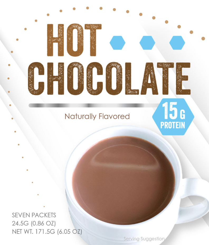 AmBari Nutrition hot chocolate drink in a mug, creamy and rich, ready to enjoy a warm beverage.