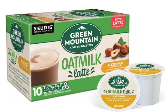 Green Mountain Hazelnut Oatmilk Latte K-cups (Bulk Box Ships Loose)