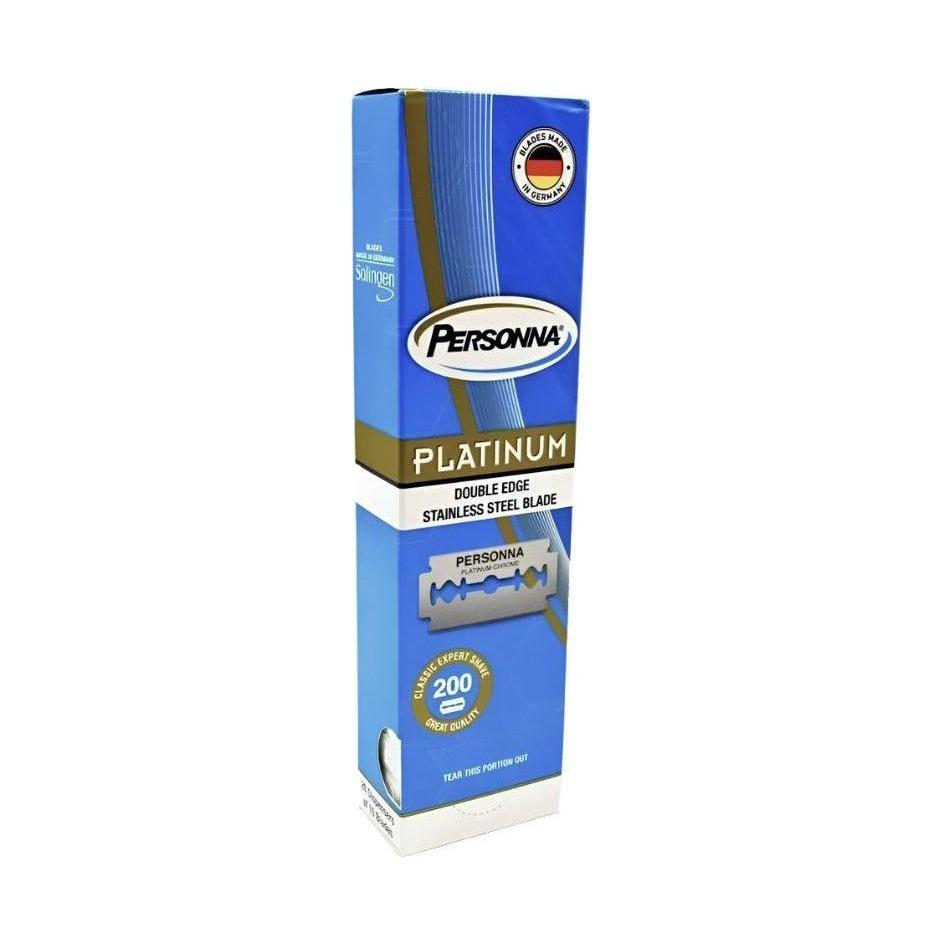 Personna Platinum Chrome Super Stainless Steel Double Edge Razor Blades - 20x10 Pack