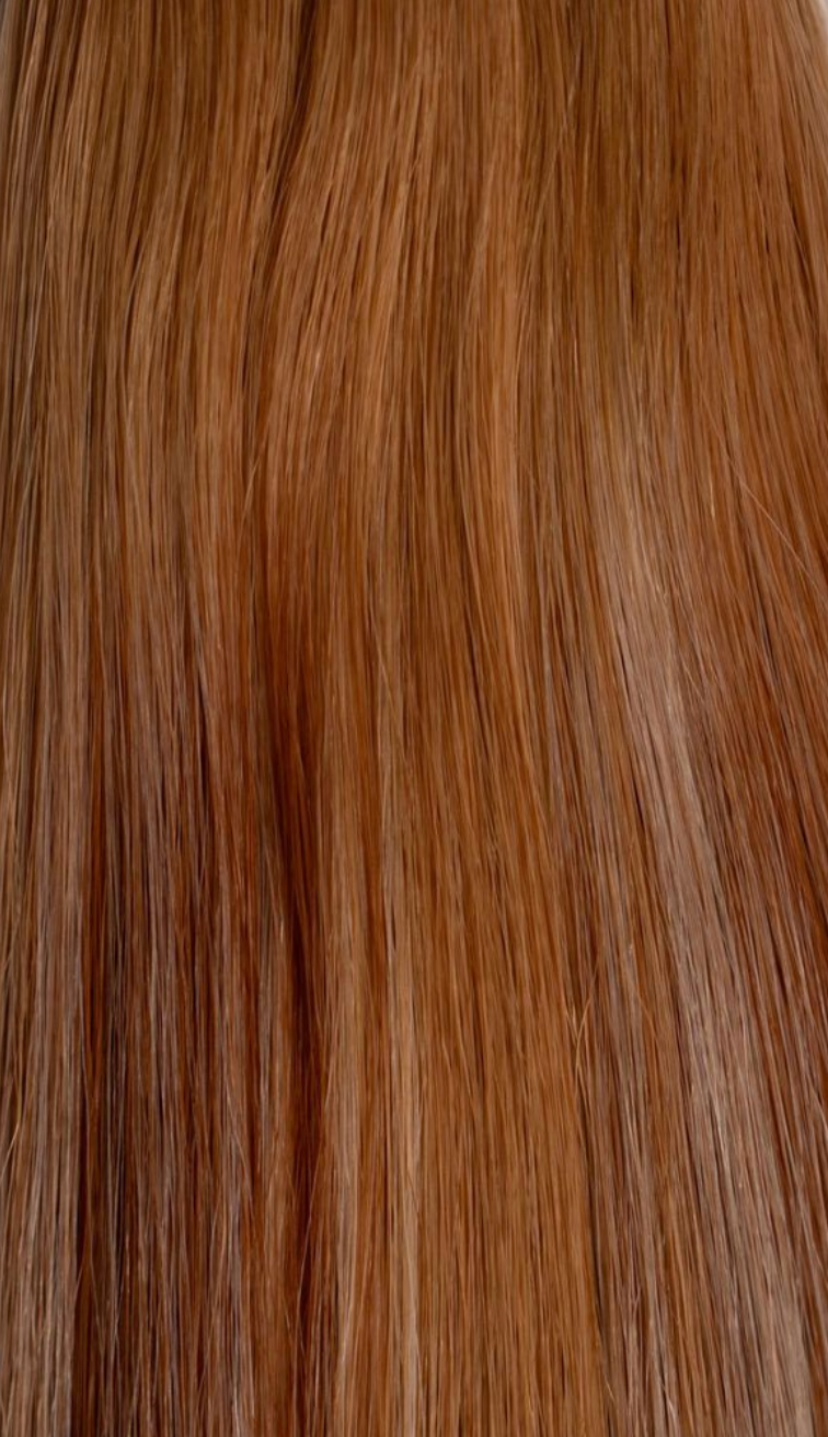 Screenshot of Rachel Paige XO Luxury Signature Weft Collection, showcasing elegant hair weft extensions with detailed craftsmanship.