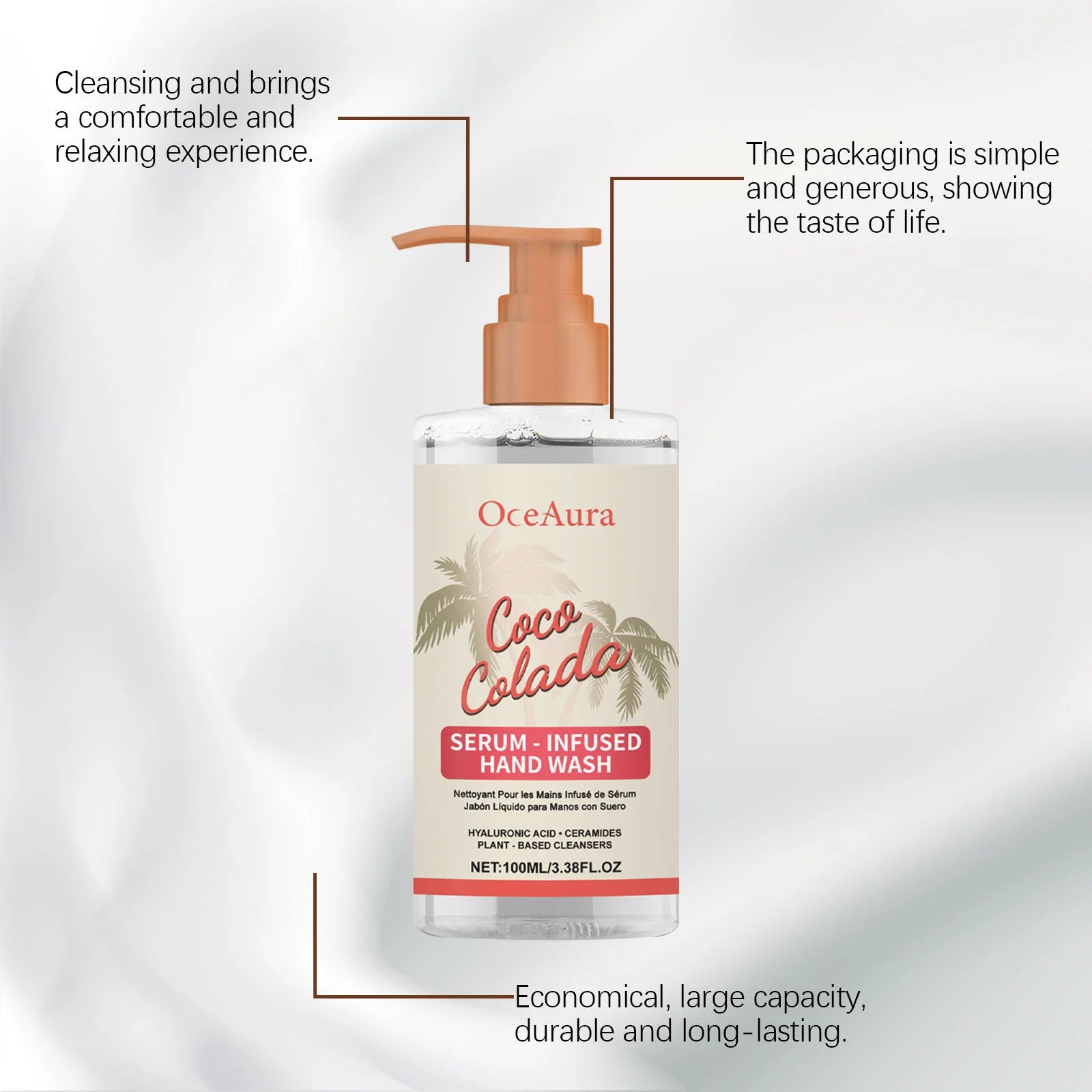 Moisturizing Hand Liquid Soap Gentle Cleansing Remove Dirt Long Lasting Hydration Fragrance Smoothing Refreshing Hand Sanitizer