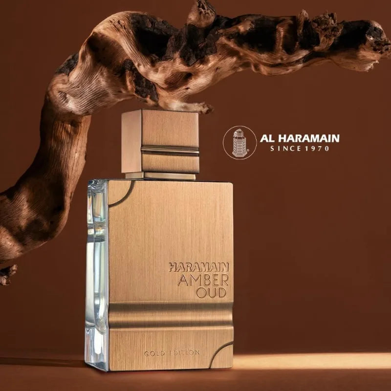 Blushimmer Amber Oud Gold Edition Arabian perfume spray bottle, 60ml, featuring luxurious fragrance and high-quality noble lady scent