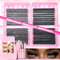 DIY Lash Extension Kit Clusters Individual Eyelashes Kit 9-16mm with Bond and Seal Wispy Natural Mange Lashes