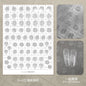 Kaniu Transparent Hollow French Nail Stickers Snowflake Starry Design Nail Art Decal Self-Adhesive Manicure Stencil Template