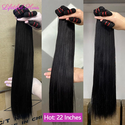 Virgin Vietnamese human hair bundles, straight 20-22 inch double drawn hair extensions from Lifetiful Hair Factory Store.