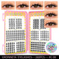 Blushimmer GROINNEYA eyelash clusters, 320 pcs natural volume lash extensions on mixed tray for professional eyelash enhancement.