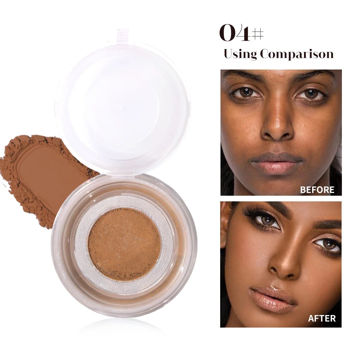 Blushimmer Sweet Heart Powder loose setting powder with soft, airy texture, oil-control, sweat-proof, waterproof, long-lasting finish