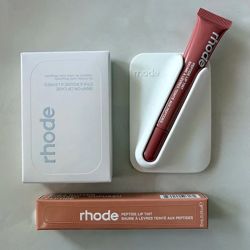 Fashion Brand Cosmetics Lip Gloss Portable Magnetic Mounting Bracket 6 Colors Patterned Lipstick Ribbon Raspberry Jelly Espresso