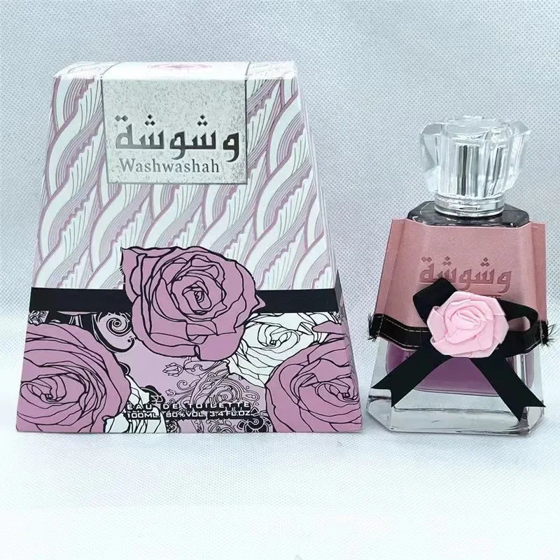 Blushimmer Arab Marshmallow perfume for women featuring long-lasting fruity notes and a pheromone-enhanced body spray.