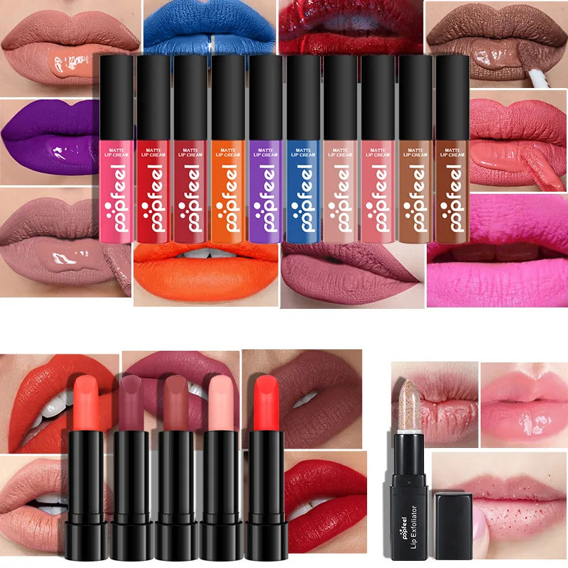 Blushimmer all-in-one makeup kit gift set featuring eyeshadow palette, foundation, lip gloss, blush, brushes, and eyeliner in mixed colors.