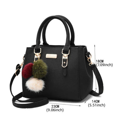 LPO leather vintage women's tote crossbody handbag with adjustable strap and classic design, ideal for everyday use.