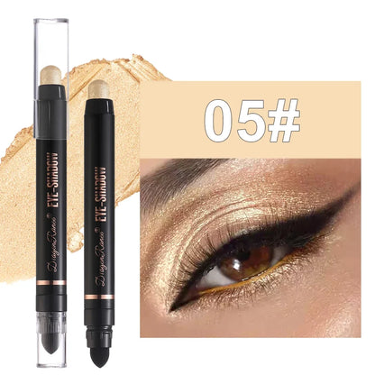 Eyeshadow Pen Pearlescent Eyeshadow Versatile One-Swipe Application Non-Smudging Waterproof Eyeshadow Highlighter Delicate Silky Smooth with Fine Shimmer Eyeshadow Liquid