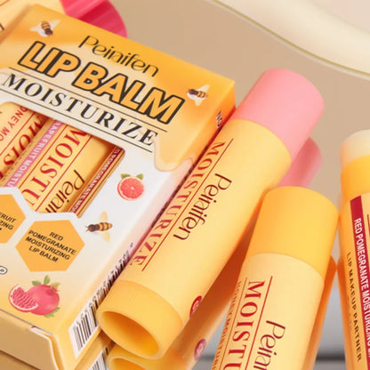 Blushimmer multi fruit flavors moisturizing lip balm set with hydrating lip care balms for daily use and Valentine's Day gift.