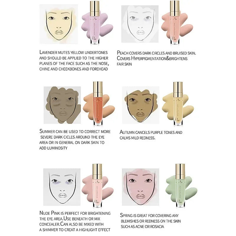 Blushimmer face contour concealer palette with liquid waterproof foundation and correctors for dark skin tones, professional makeup.