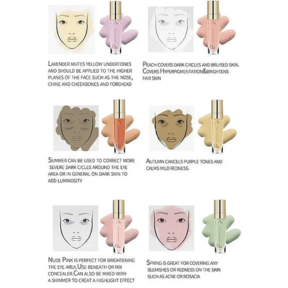 Blushimmer face contour concealer palette with liquid waterproof foundation and correctors for dark skin tones, professional makeup.