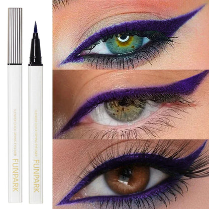 Blushimmer purple liquid eyeliner pen, waterproof and quick-drying, with matte finish and precise tip for eye makeup application