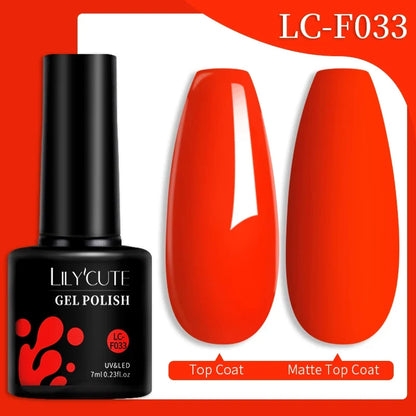 Colorful 7ml gel nail polish by Blushimmer featuring vibrant semi-permanent shades for long-lasting manicures and nail art.