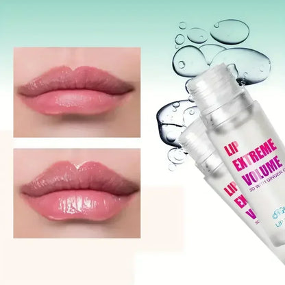 Blushimmer ginger and mint lip plumper oil serum in a small bottle, designed to add volume and shine for fuller, youthful lips.