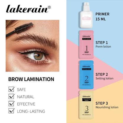 Lakerain Eyebrow Lamination Kit - DIY Brow Perm Set for Fuller Brows