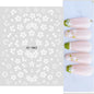 Black and white nail art stickers with sexy woman and girl designs for press-on nails, by Blushimmer, decorative nail decals.