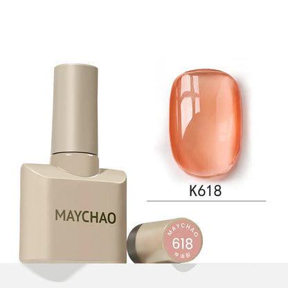 Blushimmer MAYCHAO 12ml jelly gel nail polish top coat with UV LED soak-off gel for long-lasting manicures