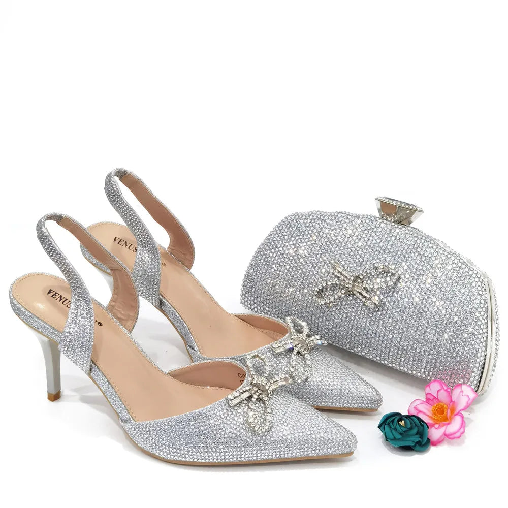 Luxurious EdleessFashion matching shoes and bag set with elegant design, perfect for stylish occasions.