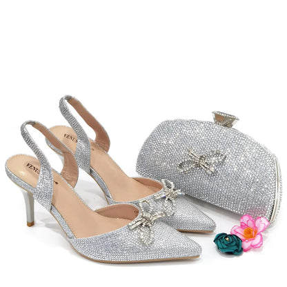 Luxurious EdleessFashion matching shoes and bag set with elegant design, perfect for stylish occasions.